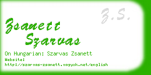 zsanett szarvas business card